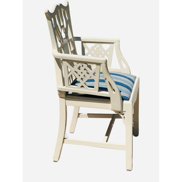 1990s Palm Beach Chinese Chippendale/Pagoda Dining Set For Sale - Image 5 of 18