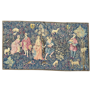 French Hand-Printed Danse Tapestry, 1960s