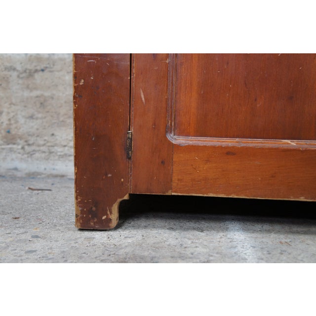 Wood Antique Primitive Early American Pine Country Farmhouse Dry Sink Washstand Cabinet For Sale - Image 7 of 12