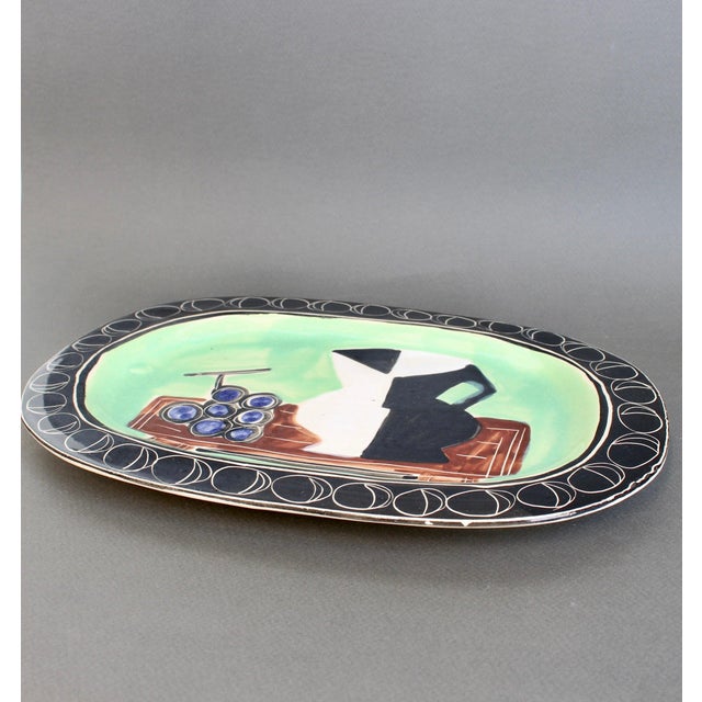Decorative French Ceramic Platter by Jacques Pouchain for Poët-Laval, 1950s For Sale - Image 16 of 18