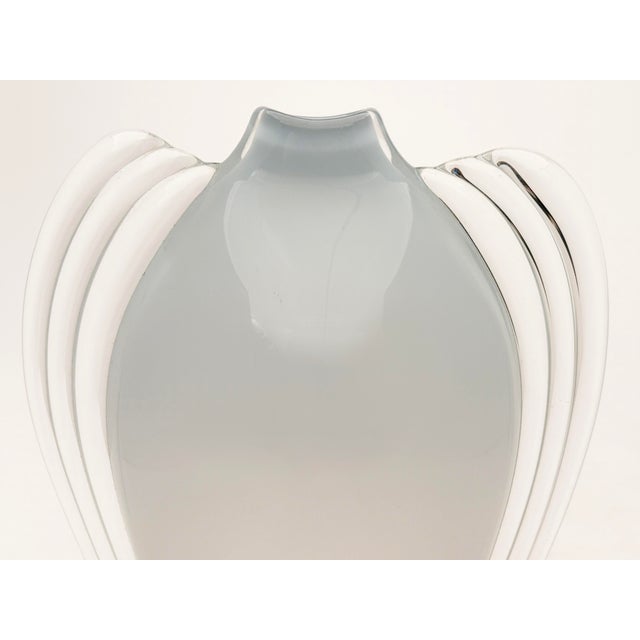 White Blown Art Glass Vase by Thomas Buechner for Vitrix Hot Glass Studio For Sale - Image 8 of 18