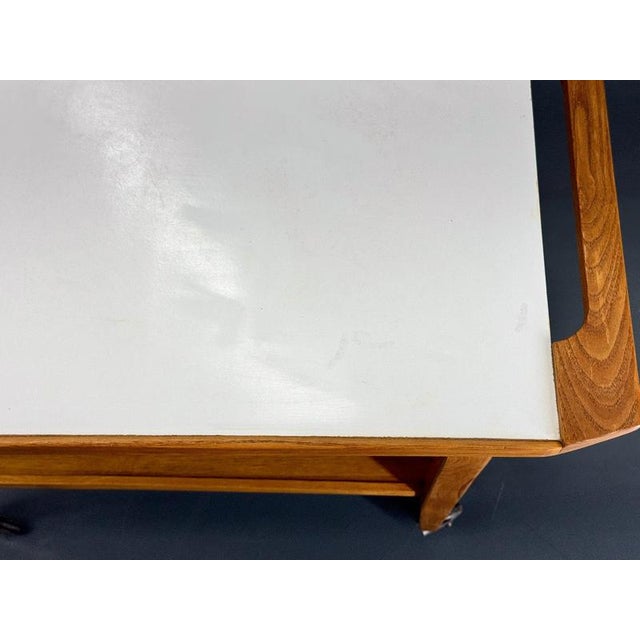 Gold Vintage Wood and Plywood Serving Cart, 1970s For Sale - Image 8 of 12