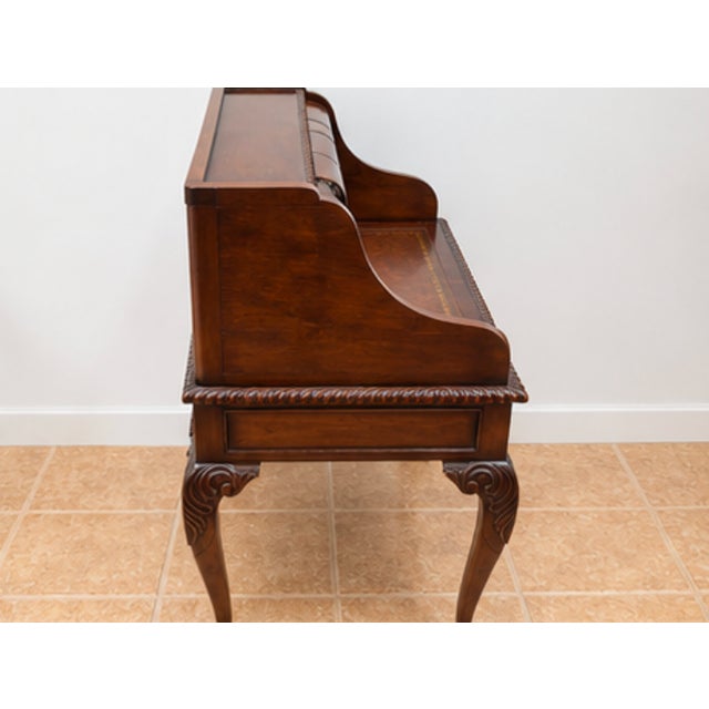 French Vintage Secretary Desk / Writing Desk – Mahogany, Leather Top, French For Sale - Image 3 of 4