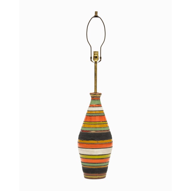Mid-Century Modern Vintage Italian Mid Century "Thailandia" Table Lamp by Aldo Londi / Bitossi For Sale - Image 3 of 8