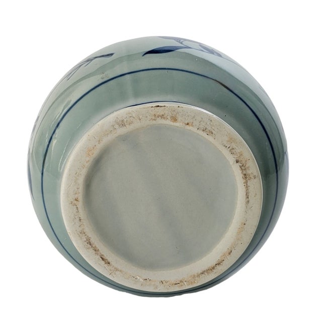 Blue Chinese Blue and White Double Gourd Porcelain Vase With Scholar Fish Motif, Vintage 11.25" For Sale - Image 8 of 8