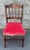 A late Victorian Carved Mahogany and Velvet Upholstered Seat Side Chair in very good antique and sturdy condition. Velvet...