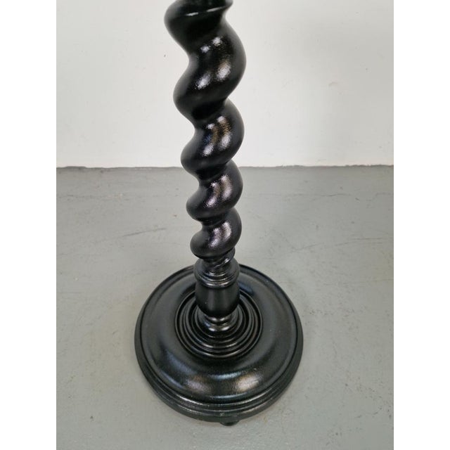 Hand-Carved Wood Barley Twist Pedestal, 1930s For Sale - Image 3 of 6