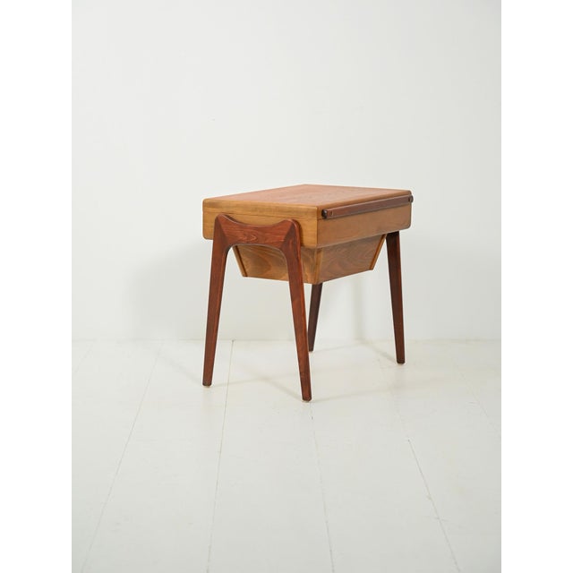 Scandinavian Teak and Oak Table, 1950s For Sale - Image 4 of 14