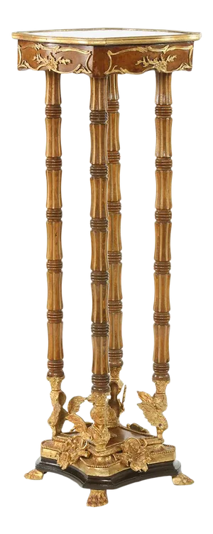 Gilt Bronze Mounted / Fruitwood Pedestal Table