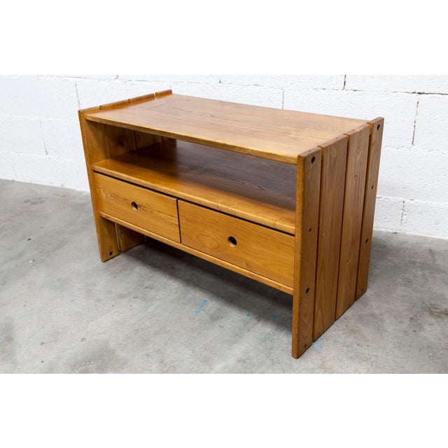 Low Elm Cabinet with Drawer from Maison Regain, 1960s For Sale - Image 13 of 18
