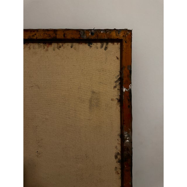 Abstract Vintage Abstract Oil on Canvas Portrait Painting For Sale - Image 3 of 6