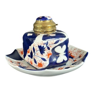 Japanese Imari Porcelain Inkwell, 1800s For Sale