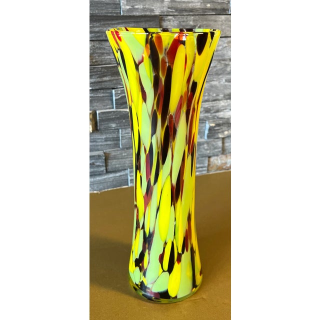 Art Glass Multicolor Vase For Sale - Image 9 of 12