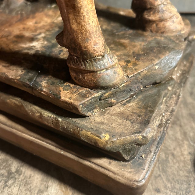 Sienna Vintage Mid-Century Chinese Hand-Carved Limestone Chariot Procession Sculpture - 2 Pieces For Sale - Image 8 of 12