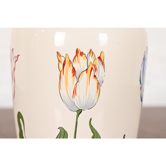 Ivory Tiffany & Co. "Tiffany Tulips" Porcelain Vase For Sale - Image 8 of 12