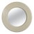 Late 20th Century Modern Wall Mirror W/Round Off White Plastic Frame For Sale