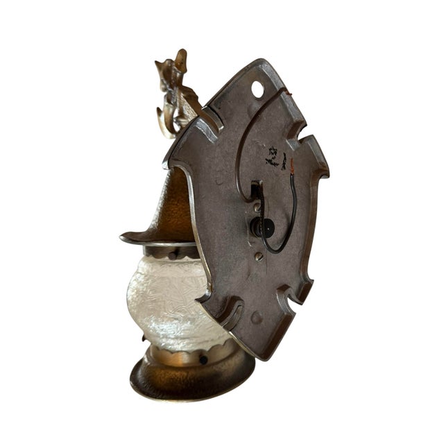 Metal 1930s Gothic Tudor Outdoor Wall Sconces With Original Patina - a Pair For Sale - Image 7 of 9