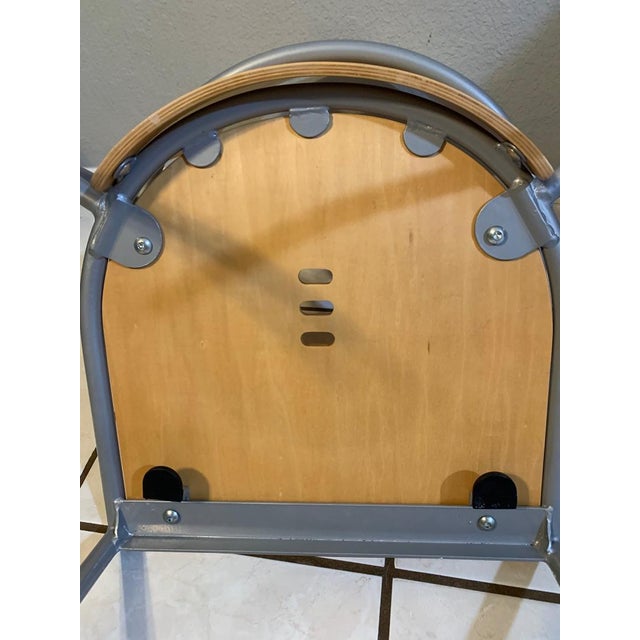1970s Modernist Chair With Laminated Plywood Seat For Sale - Image 4 of 9