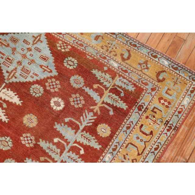 Contemporary Early 20th Century Quirky Folk Art Tribal Camel Medallion Caucasian Rug - 5'9" x 8'4" For Sale - Image 3 of 6