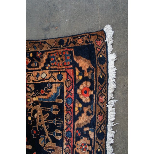 Semi Antique Oriental Wool Floral Vine Area Rug Carpet 6.5' X 9.5' For Sale - Image 6 of 12