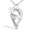 Contemporary .925 Sterling Silver Diamond Accent MOM with Heart Pendant Necklace (J-K Color, I2-I3 Clarity) - 18" Inches For Sale - Image 3 of 5