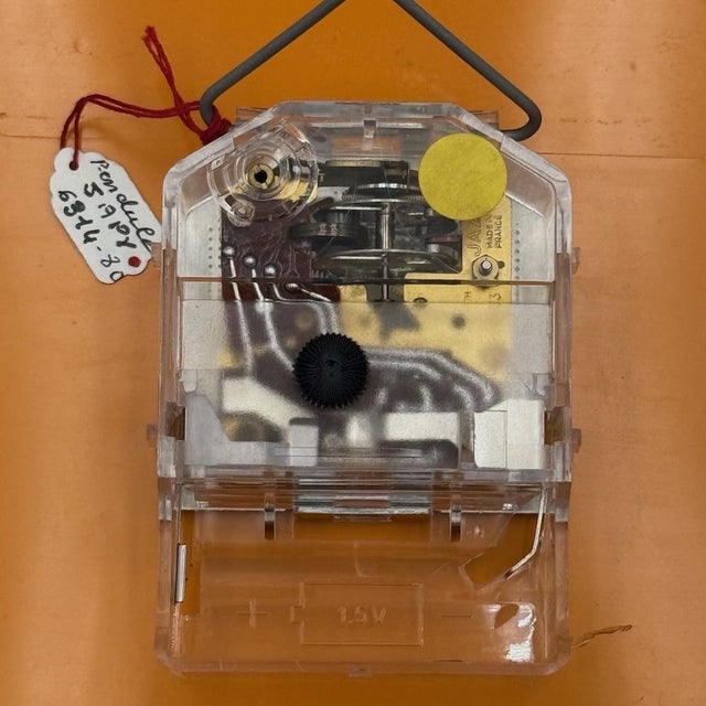 Space Age Mustard Cream and Brown Clock from Japy, 1970s For Sale - Image 6 of 11