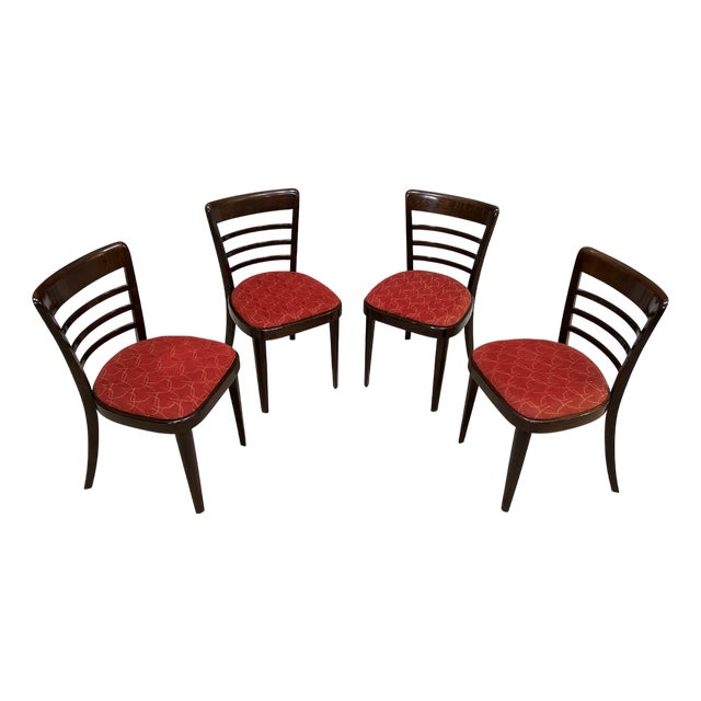Art Deco Dining Chairs from Ton, Former Czechoslovakia, 1930s, Set of 4 For Sale