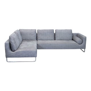 Bensen Canyan Modern Gray Sectional Sofa With Metal Legs For Sale