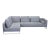 Bensen Canyan Modern Gray Sectional Sofa With Metal Legs For Sale