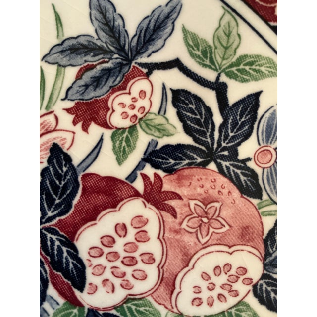 Blue Tosho Toyo Japan Imari-Style Floral Charger Plates For Sale - Image 8 of 11