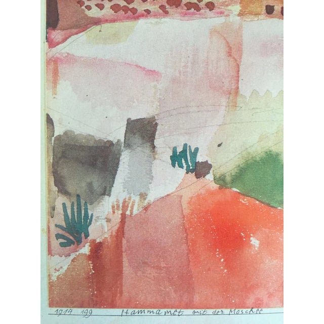 Paul Klee Vintage 1967 Authentic Lithograph Print " Hammamet With Mosque " 1914 For Sale In Kansas City - Image 6 of 10