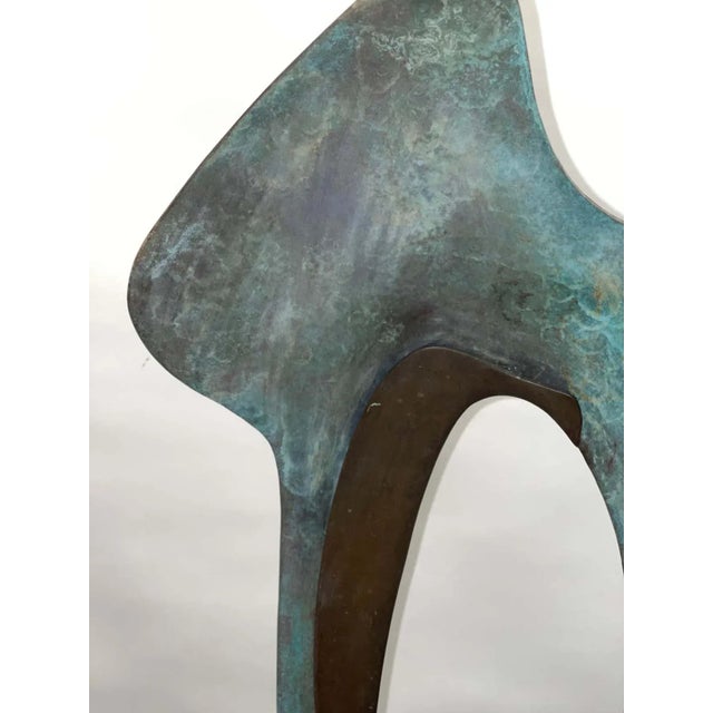 Vintage Large Abstract Bronze For Sale - Image 9 of 13