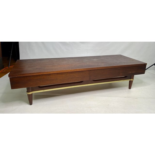 American of Martinsville Walnut Bench by Merton Gershun For Sale - Image 13 of 13