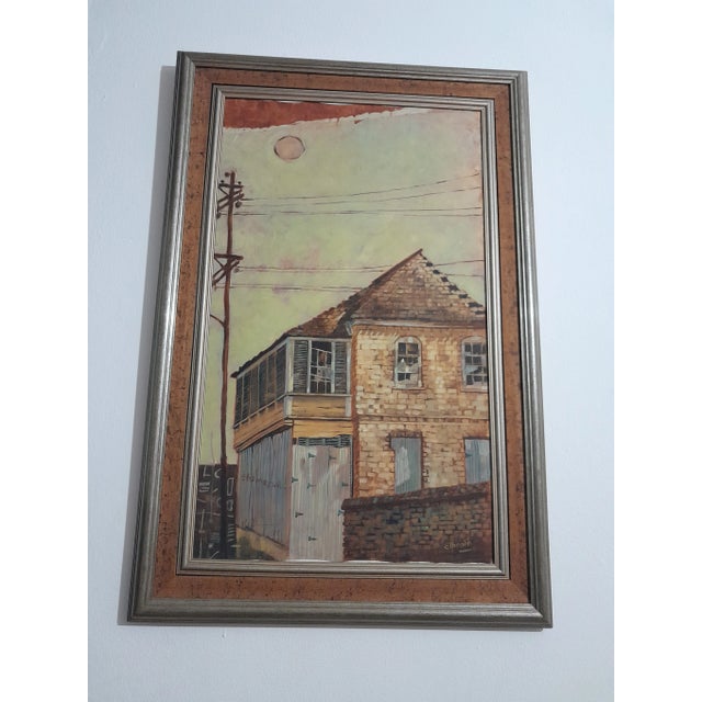 Elpedio Robinson “Forgotten Walls” Architectural Landscape Acrylic on Canvas Painting, Signed For Sale - Image 6 of 12