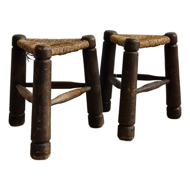 Pair of Two Charles Didouyt Stools For Sale