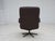 Scandinavian Swivel Armchair in Patchwork Leather, 1970s For Sale - Image 4 of 18