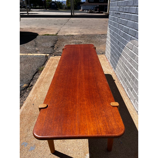Andreas Tuck Mid 20th Century Hans Wegner at-11 Teak Coffee Table for Andreas Tuck For Sale - Image 4 of 12