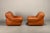 Mid-Century Modern Cognac Leather Deposited Lounge Chairs by Rino Maturi for Mimo Padova, 1970s, Set of 2 For Sale - Image 3 of 18