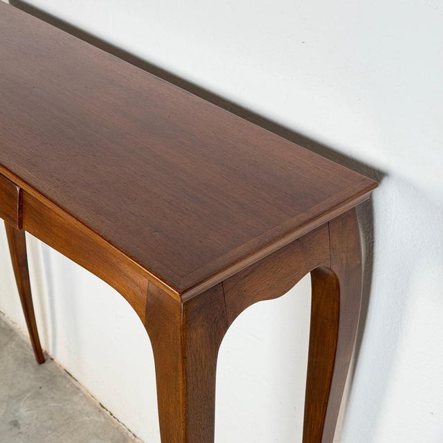Vintage Walnut Console Table with Hidden Drawer by Pier Luigi Colli, Italy, 1950s For Sale - Image 15 of 18
