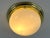 Vintage Brass and Opaline Glass Flush Mount, Germany, 1970 For Sale - Image 11 of 18