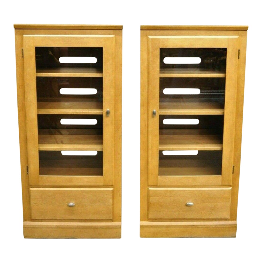 Ethan Allen Elements Maple Bookcasea Pair Chairish