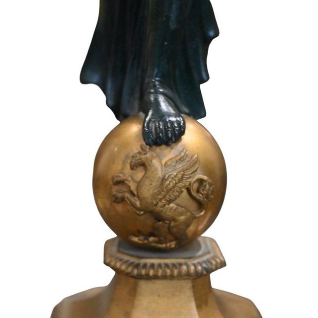 Empire Candelabra in Gilt and Patinated Bronze from Pierre-Philippe Thomire, Paris, 1810s, Set of 2 For Sale - Image 4 of 6