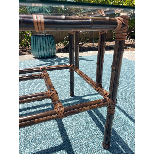 Late 20th Century Authentic McGuire Bamboo Coffee Table For Sale - Image 5 of 10