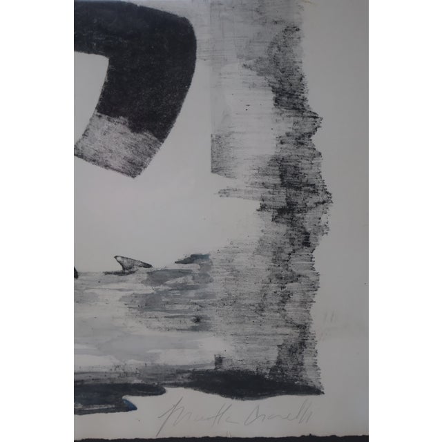 Late 20th Century Martha Cianelli Signed Modernist Abstract Lithograph in Black & Gold Frame For Sale - Image 14 of 15