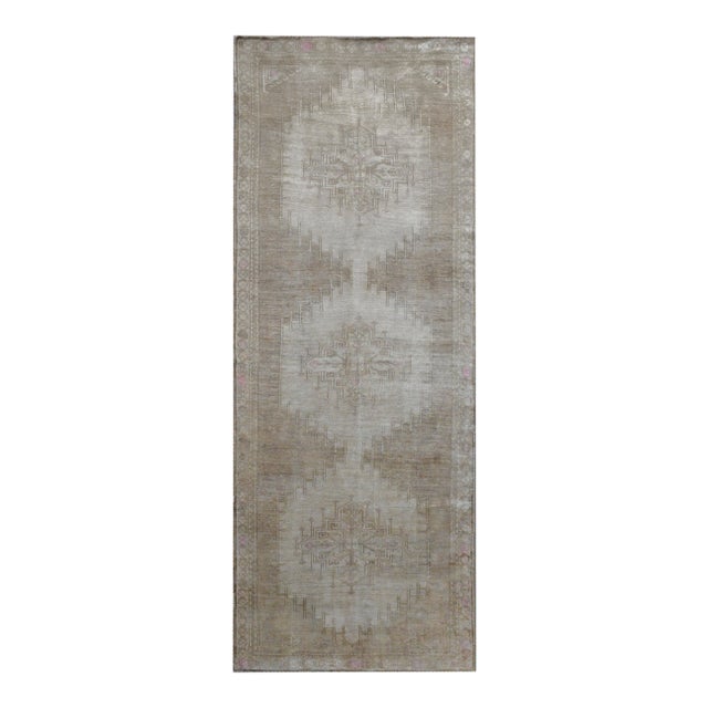 Mid 20th Century Turkish Oushak Runner For Sale
