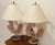 Impressive pair of vintage lamps with sea Shell nautilus and Red Sea fans. Original woven paper shades.