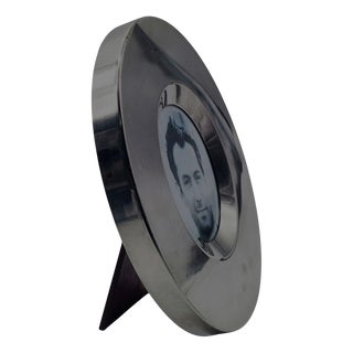 Round Roma Silverplate Photo Frame from Argenteria Fornari, Italy, 1970s For Sale