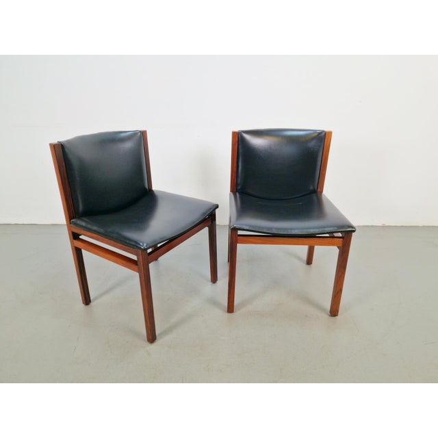 Vintage Rosewood Chairs by Tito Agnoli for La Linéa, Italy, 1960, Set of 2 For Sale - Image 6 of 10