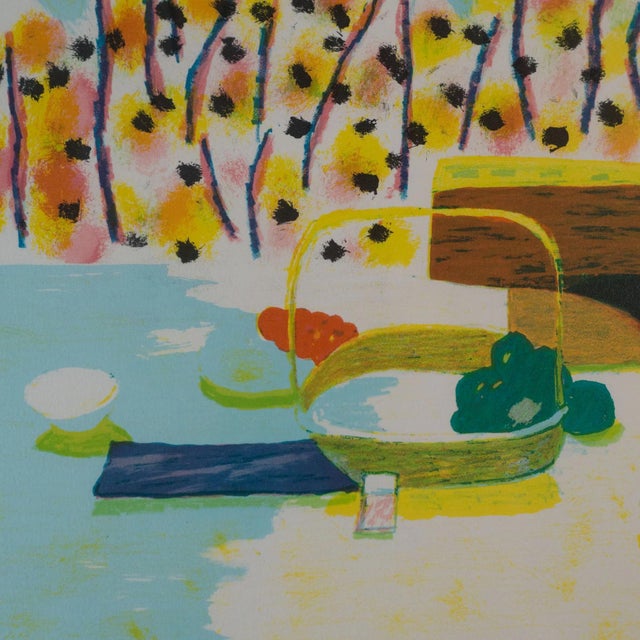 Ortuno, Figurative Garden Scenes, Lithographs, 1950s, Set of 2 For Sale - Image 4 of 11