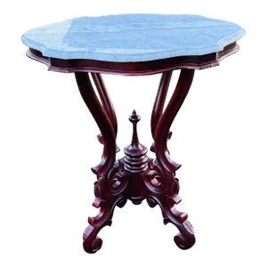 Late 20th C. White Marble Top Side Table